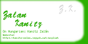 zalan kanitz business card